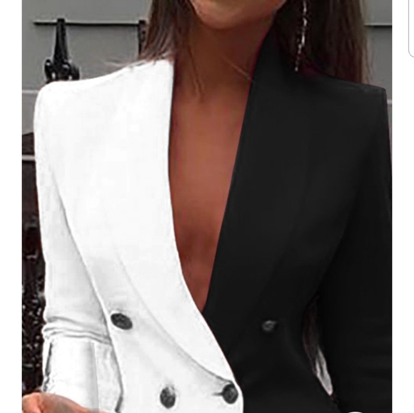 New Long Sleeve Blazer Dress Jkt - Picture 3 of 5